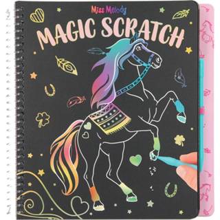 👉 Zwart papier meisjes Miss Melody Krasboek Magic Scratch 19,3 X 20 Cm 4010070575922