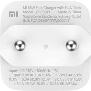 👉 Wit ja Xiaomi Mi USB-C Oplader GaN Tech - 65W 6934177722851