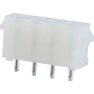 👉 Power connector wit polyester tin Molex 10845040 6.35mm Pitch MLX Header, Vertical, 4 Circuits, 94V-0, (Sn) Plating, White 2050007091790