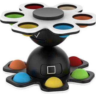 👉 Spinner zwart fidgets 4x Fidget Pop Up Bubble - Bekend van Squid Game Rage 2021/2022 8720684009824