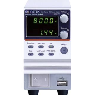 👉 GW Instek PSW 800-1.44 Labvoeding, regelbaar 0 - 800 V/DC 0 - 1.44 A 360 W Aantal uitgangen 1 x