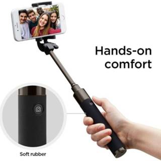 👉 Selfiestick zwart selfie sticks Spigen S530W Stick - 8809522196794