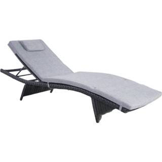 👉 Aluminium Halfrond Wicker antraciet SenS-Line Ronny ligbed 8718026019181