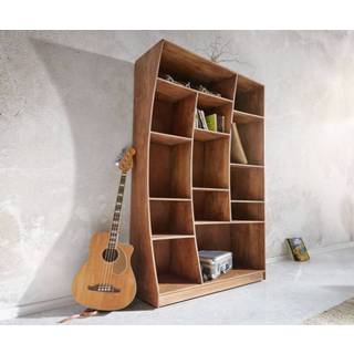 👉 Boekenplank bruin DELIFE Staande Live-Edge 121 cm acacia rechts 4250809366302