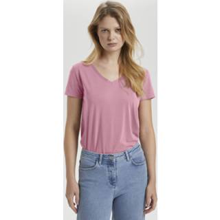 👉 Short sleeve polyester XL vrouwen roze Soaked in Luxury 30404284 slcolumbine v-neck 5715171002801