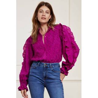 👉 Blous katoen vrouwen paars Fabienne Chapot Clt-07-bls-ss22 fien leo blouse 8719561190212