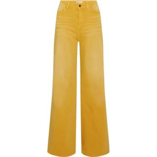 👉 Broek geel EVA denim vrouwen Fabienne Chapot wide leg trousers saffron yellow 8719561198256