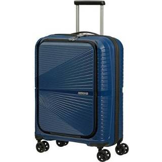 👉 Spinner polypropyleen zwenkwielen ritssluiting nederlands unisex hardcase blauw American Tourister Handbagage Koffer Airconic Frontloader 15.6'' 55 Midnight Navy 5400520081087
