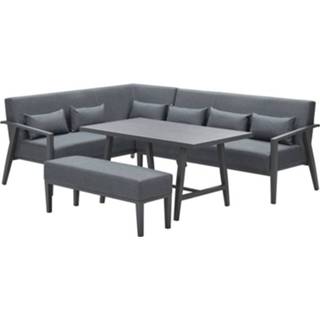 👉 Lounge-diningset antraciet aluminium vierkant All Weather dining loungeset Garden Impressions Morlaix lounge diningset 8713002026245