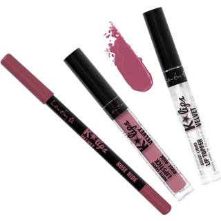 👉 Lippenstift rose One Size GeenKleur Lovely K-Lips Velvet LipKit - Lipstick, Topper & Lipliner #1 Ride 5901801665199