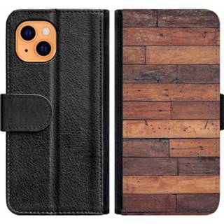 👉 Plank multi-color houten book planken IPhone 13 Hoesje - Case 8720684021079