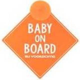 Veiligheidsbord unisex oranje baby's Prénatal baby on board veiligheidsbordje 8714841952603