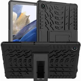 👉 Screenprotector zwart extreem hoesje Samsung Galaxy Tab A8 Hoes + 2 Screen Protectors - Rugged Stand 8720684253944