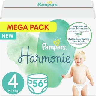 👉 Pamper 4 Pampers - Harmonie Pure Maat Mega Pack 56 luiers 8001841699745