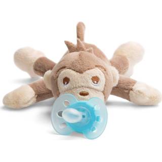 👉 Knuffelspeen blauw Philips Avent - Snuggle Ultra Soft Aap 0/6 maanden 8710103897071