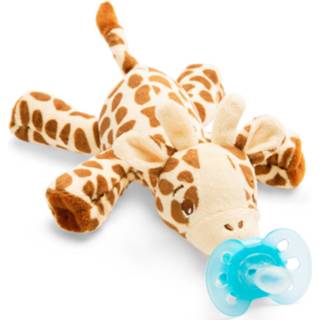 👉 Knuffelspeen blauw Philips Avent - Snuggle Ultra Soft Giraffe 0/6 maanden 8710103897040