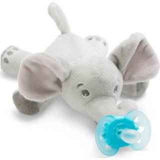 👉 Knuffelspeen blauw Philips Avent - Snuggle Ultra Soft Olifant 0/6 maanden 8710103897101