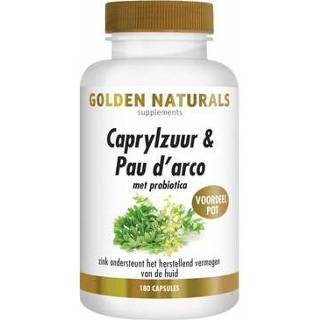 👉 Golden Naturals Caprylzuur & Pau d'arco met probiotica 180vc