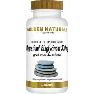 👉 Magnesium Golden Naturals bisglycinaat 300 mg vegan 60tb 8718164643354