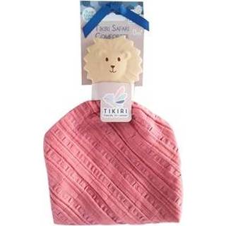 👉 Knuffeldoek roze rubber stuks knuffeldoekjes DAM Tikiri Safari: KNUFFELDOEKJE donkerroze - LEEUW met hoofdje in natuurlijk (bijtring) 25x23cm, op kaart, 0+ 4792247006551