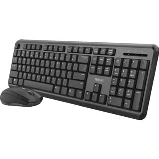 👉 Wireless Keyboard zwart Trust Ody and Mouse Set Toetsenbord 8713439239423