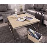 👉 Salontafel staal DELIFE Tatius 80x80 acacia champagne frame roestvrij industrial style 4250342612256