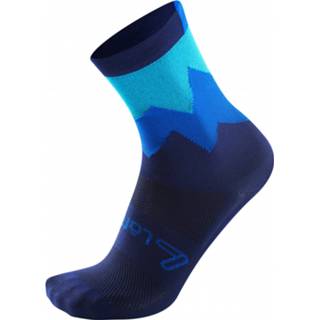 👉 Sock uniseks zwart blauw Löffler - Style Socks Fietssokken maat 39-42, blauw/zwart 9006063886309