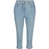 👉 Borduursel opzij gebloemd lichtblauw vrouwen blauw katoen Capri-jeans MONA 4055707303295