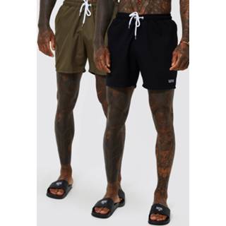 👉 Recycled Original Man 2 Pack Mid Swim Shorts, Multi