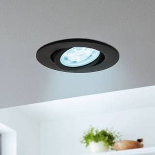 👉 Inbouwlamp zwart EGLO connect Saliceto-Z LED inbouwlamp,