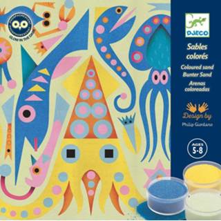 👉 Gekleurd zand DJECO glow in the dark Sea 5-8 jr+ 3070900086791