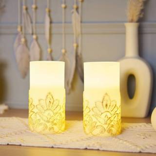 👉 Kaars wit Pauleen Cosy Charm Candle LED 2 per set, was