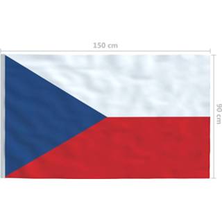 👉 Vlag multikleur VidaXL Tsjechië 90x150 cm 8719883765013