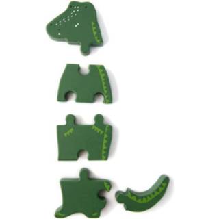 👉 Blokpuzzel groen hout One Size Color-Groen Trixie Mr. Crocodile 18 x 11 cm 4 stuks 5400858361660