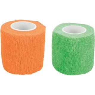 👉 Verband oranje groen polyester One Size Color-Oranje Trixie zelfklevend 5 cm 4,5 meter oranje/groen 8720585192540