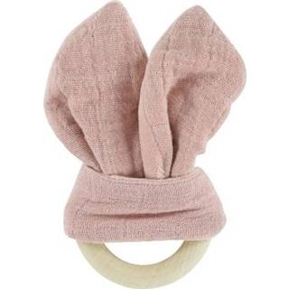 👉 Bijtring roze rose katoen One Size Color-Roze Trixie Bliss junior 14 x 6 cm 5400858520548