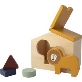 👉 Okergeel hout One Size Color-Naturel Trixie blokkenhuis Mr. Lion 14 cm naturel/okergeel 5-delig 5400858361882