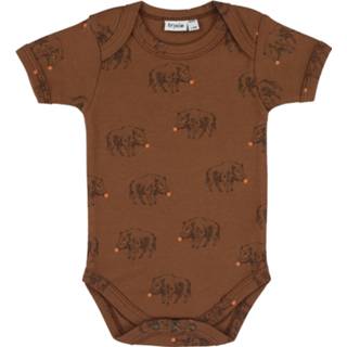 👉 Rompertje bruin katoen Trixie Romper Truffle Pig Korte Mouwen Mt 50/56 5400858024176