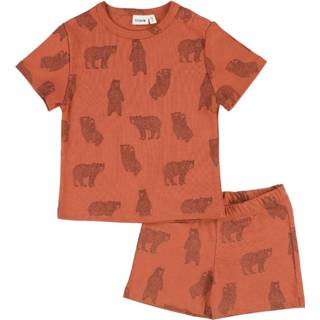 👉 Pyjama roestbruin katoen 104 Color-Bruin Trixie Brave Bear kort junior maat 5400858144782