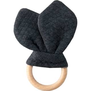 👉 Bijtring antraciet katoen hout One Size Color-Wit Trixie Diamond Anthracite 17 cm katoen/hout 5420047560544
