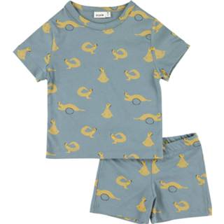 👉 Pyjama blauwgrijs katoen Color-GrijsBlauw Trixie Whippy Weasel kort junior mt 98 5400858034779