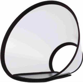 👉 Beschermkraag transparant zwart kunststof One Size Color-Transparant Trixie klittenband 30-37 cm transparant/zwart 4011905195131