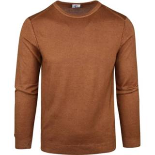 👉 Pullover effen l male cognac bruin wol merino R2 8719282945764 2900062445048