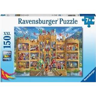 👉 Kinderpuzzel XXL stuks kinderen Ravensburger 150 Kijkje in het ridderkasteel 4005556129195