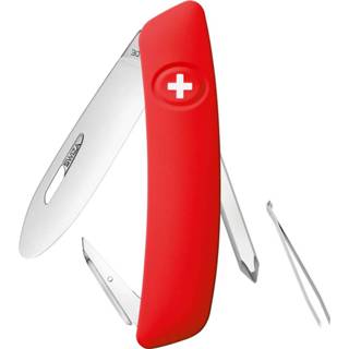 👉 Zakmes rood RVS staal One Size Color-Rood Swiza D02 Red Blister Junior 95 x 27 mm 7640167733200