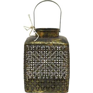 👉 Windlicht Clayre & Eef Koperkleurig 23*23*32 Cm 6y4542 8717459789920