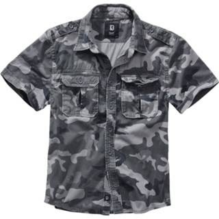 👉 Short sleeve camo mannen m grijs Brandit - Vintage Shirt met korte mouwen 4051773138090