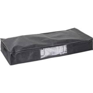 Dekbed antraciet grijs polyester Dekbed/kussen opberghoes met vacuumzak 100 x 45 15 cm