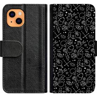 👉 Wit multi-color book IPhone 13 Hoesje - Case Wiskunde 8720684040698