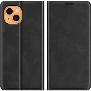 👉 Screenprotector zwart kunstleer book IPhone 13 Mini Hoesje + 2 Screenprotectors - Portemonnee Case 8720684051564